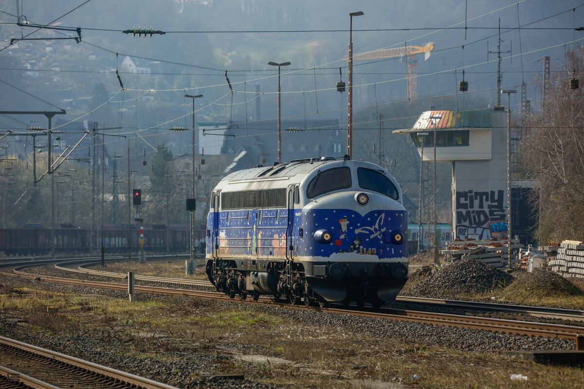 MY1149 Altmark-Rail 227 008 Weihnachts-Nohab in Wuppertal, Februar 2024.