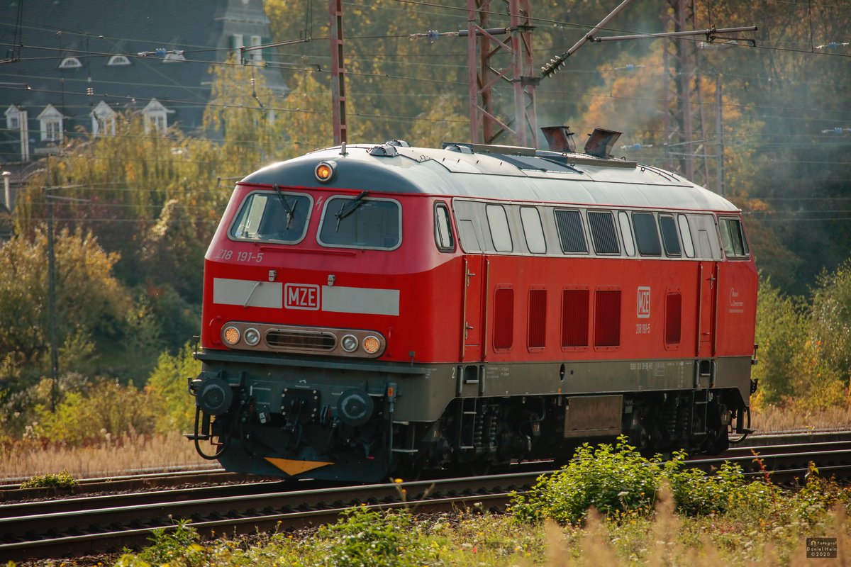 MZE 218 191-5 in Wuppertal, Oktober 2020.