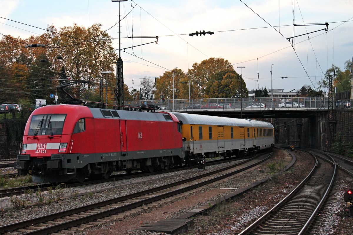 Nachschuss am 04.11.2014 auf 182 506, als sie mit einem Messzug in Richtung Freiburg (Breisgau) aus Offenburg ausfuhr.