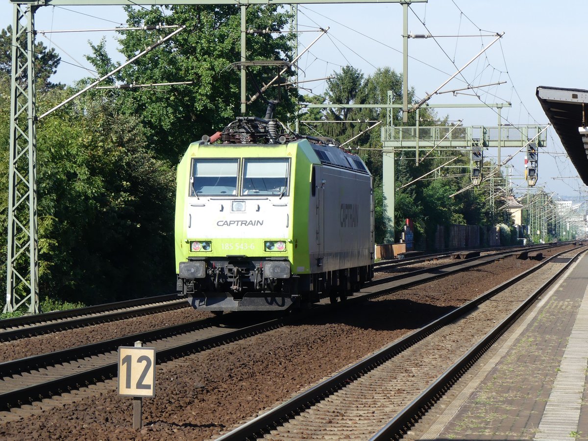 Nachschuss auf Captrain 185 543 am 22.09.2016 in Dresden-Strehlen.