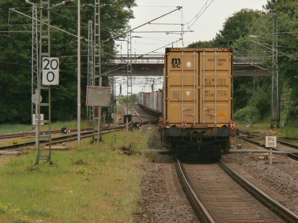 Nachschuss auf einen Containerzug nach Köln im Bahnhof Rommerskirchen am 22.05.2014
Rommerskirchen 22.05.2014
