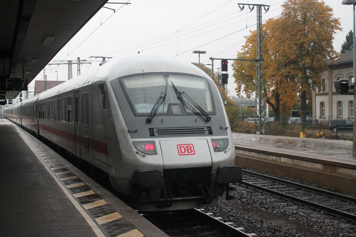 Nachschuss auf einen IC Steuerwagen bei der Ausfahrt aus Fulda am 14.10.13