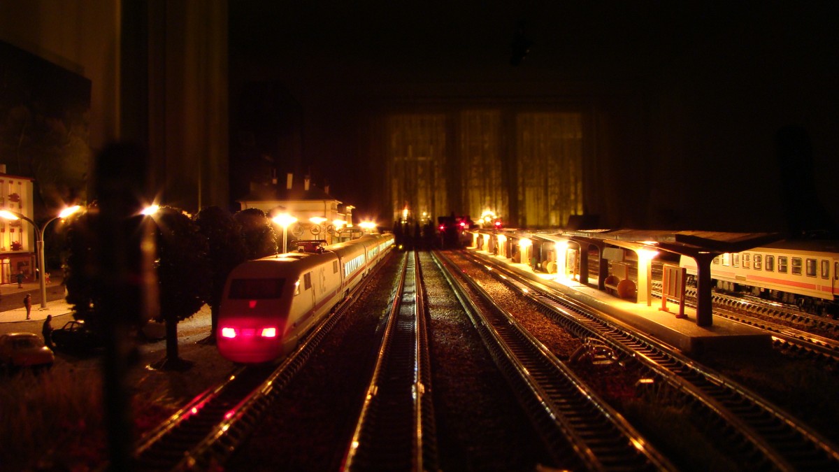 Nachtaufnahme auf meiner Anlage 2, 29.11.2011