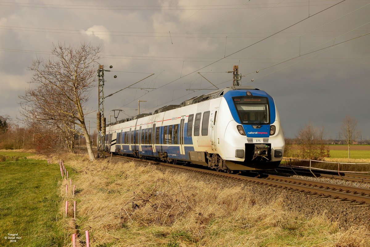Nationalexpress 375 als RB48 in Brühl, am 21.01.2018.