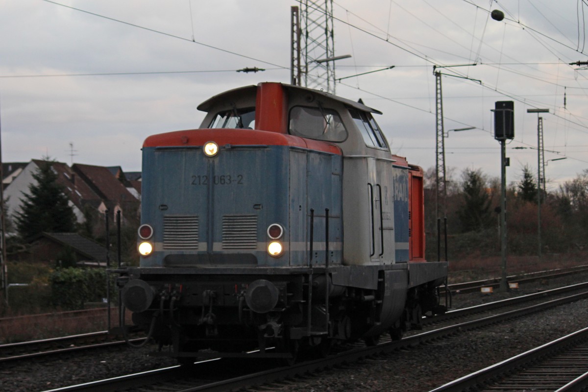 NbE Rail 212 063 am 3.3.14 als Tfzf in Ratingen-Lintorf.