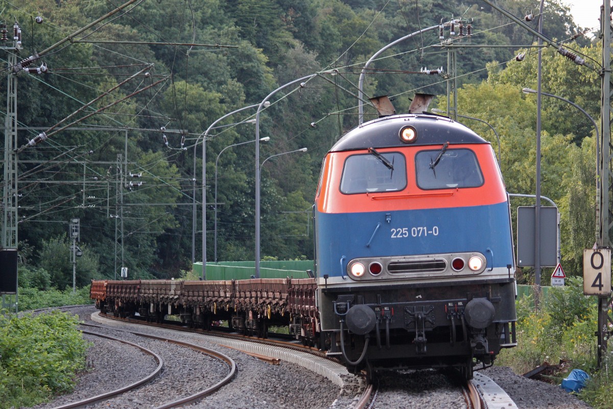 NbE Rail 225 071 am 20.8.13 bei Bauarbeiten in Essen-Werden.