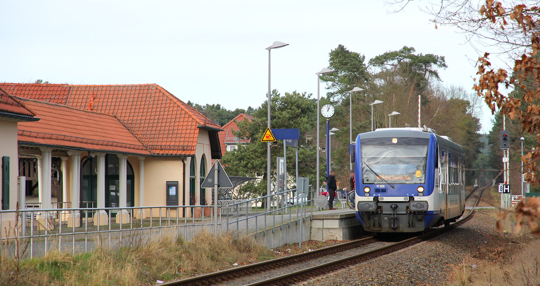 NEB VT 009 wurde am 6. Januar 2018 im Bahnhof Bad Saarow fotografiert.