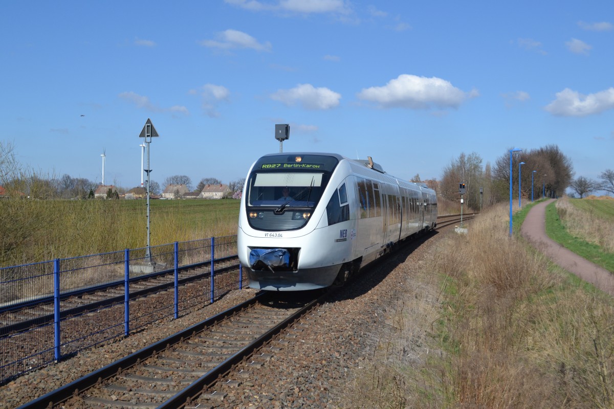 NEB VT 643.04 am Hp Schönerlinde 27.03.2014