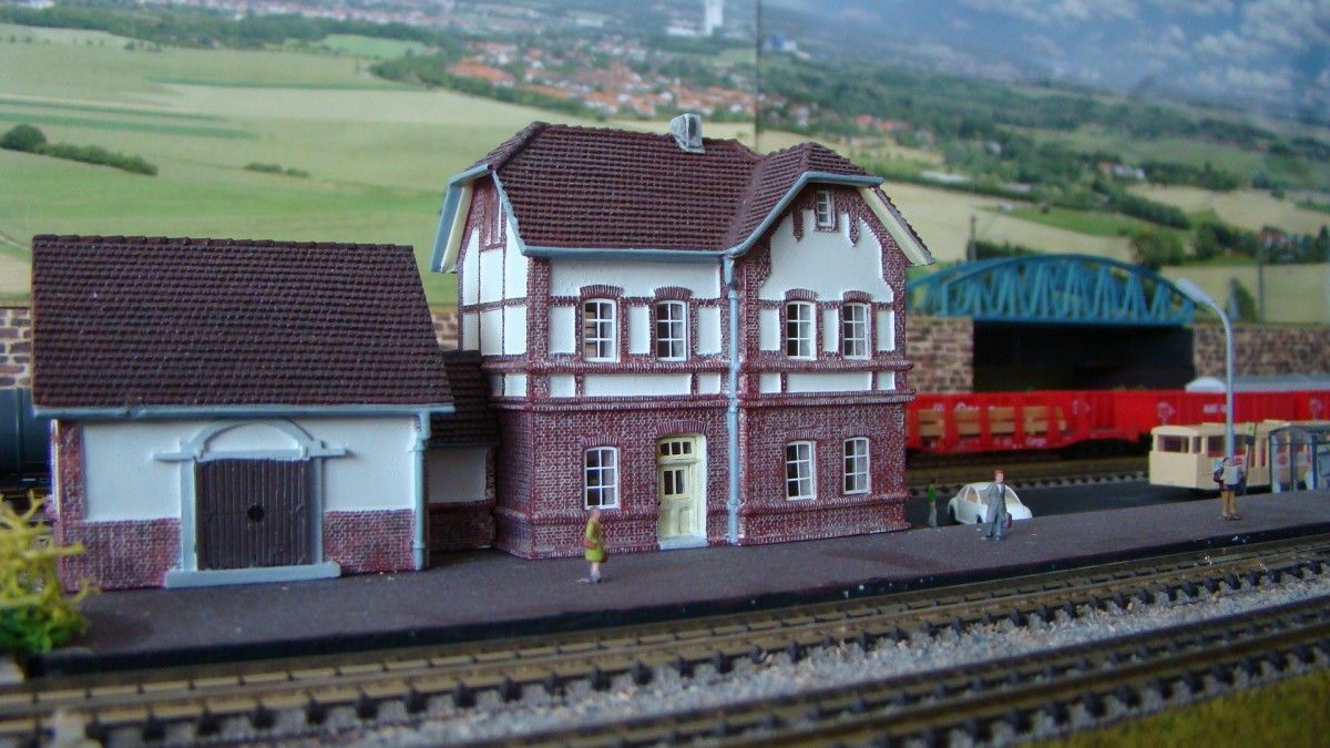 Nebenbahnhof von Arnold, auf meiner Anlage, am 08.07.2012