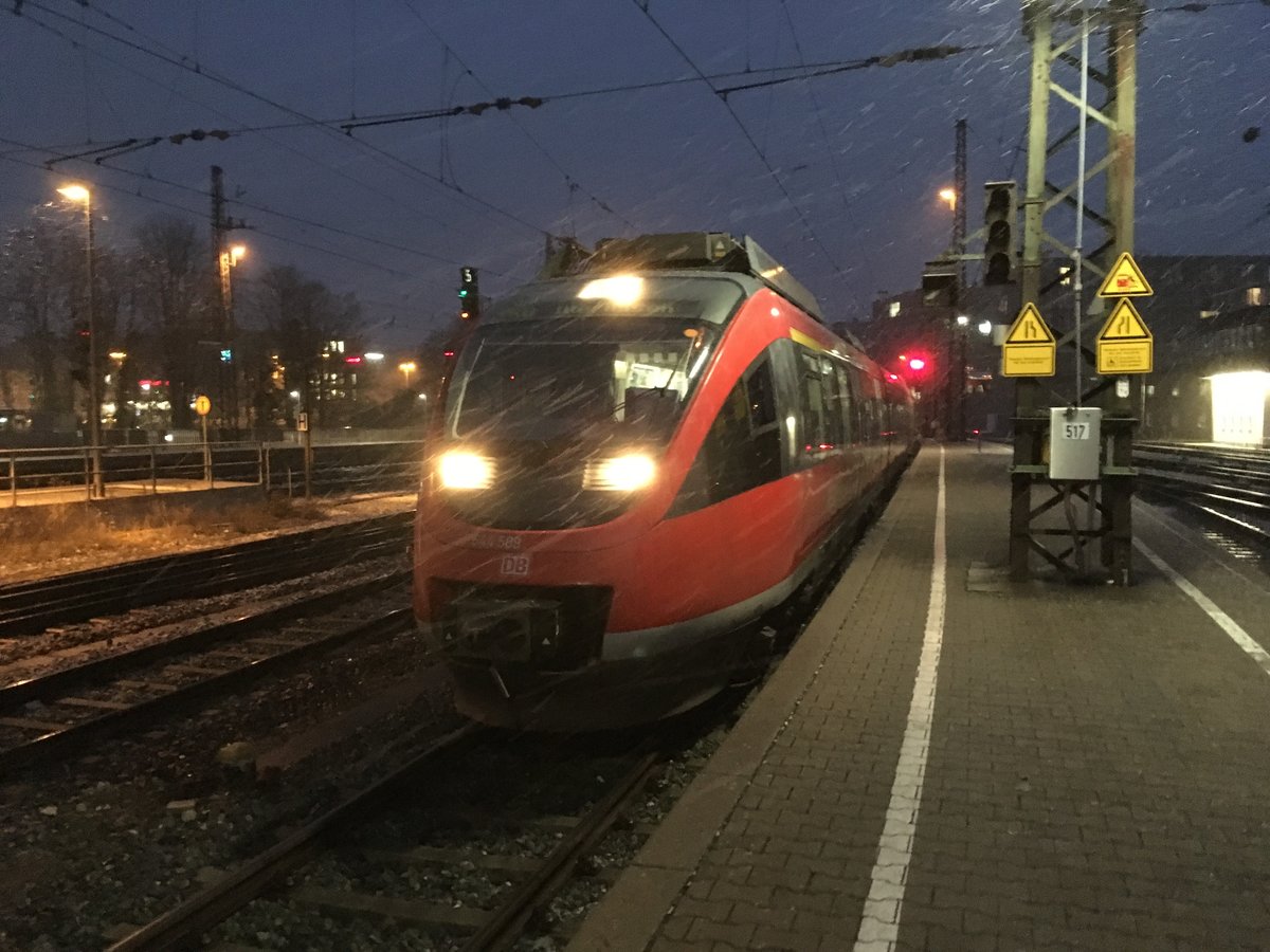 Neu im Süden ist der ex. Kölner 644 009, welcher am 28.12.2017 eine RB von Ulm nach Illertissen fuhr.