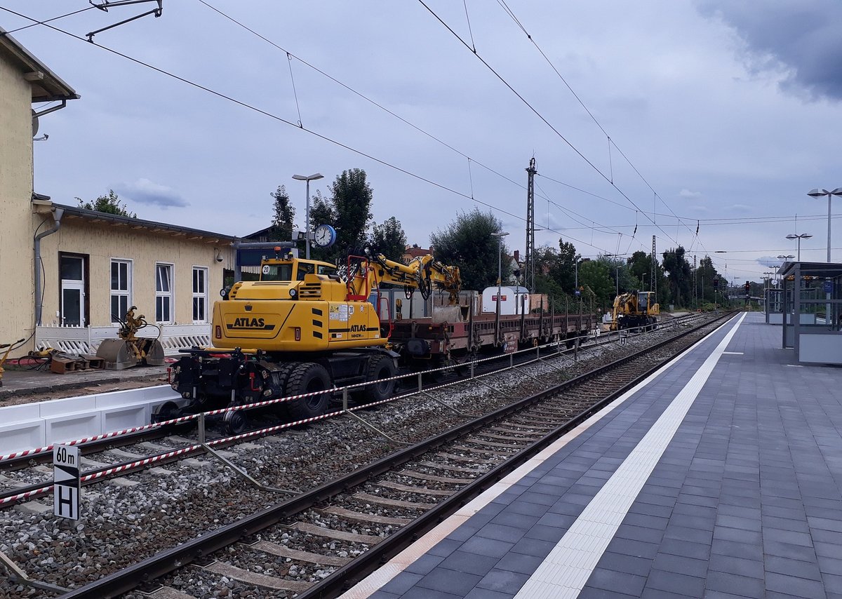 Neubau vom Bahnsteig 1, am 29.08.2020 in Jena-Göschwitz.