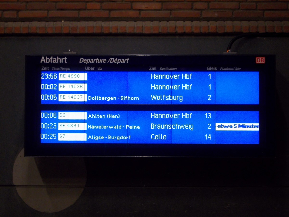 Neuer Digitalanzeiger in Lehrte am 27.08.2013.