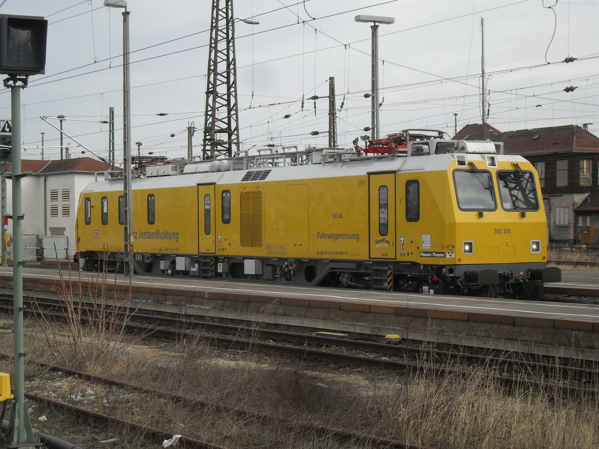 Neues Fahrwegmessfahrzeug der DB Netz Instandhaltung in Leipzig Hbf (Juli 2016).