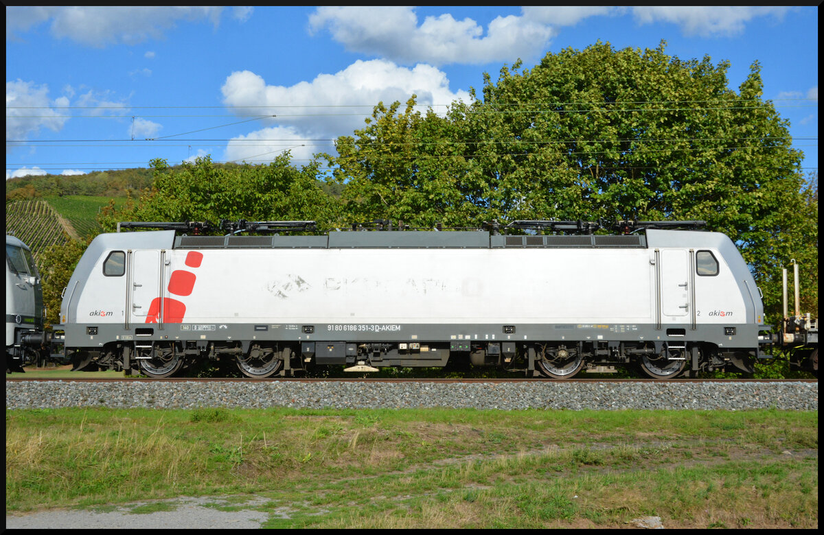 Neuware f�r �bersee: Am 01.09.2026 bef�rderte RailAdventure 111 222 einen nagelneuen Nahverkehrszug f�r New South Wales (Australien) bei Th�ngersheim durch das Maintal gen Norden. Der dreiteilige Triebzug (Hersteller: Siemens, Nr. 1106 A, 1306 A, 1206 B) wurde dabei zwischen Kuppelwagen auf Loco Buggies (Vmax 60 km/h) transportiert. 
Im Zugverband wurden au�erdem noch zwei Rungenwaggons als Bremswagen und die Mehrsystemelektrolok 186 351 (Akiem) mitgef�hrt.
