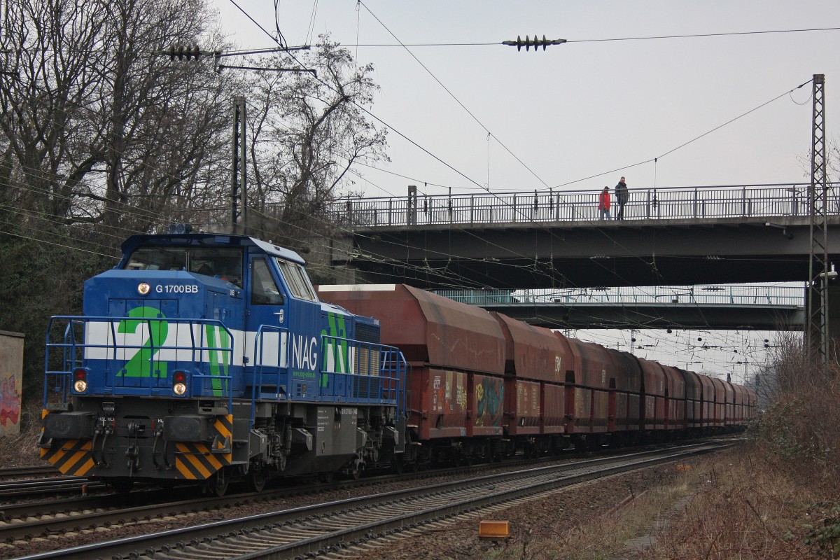 Niag 2 am 30.3.13 mit einem Kohlezug in Oberhausen-Osterfeld S�d.