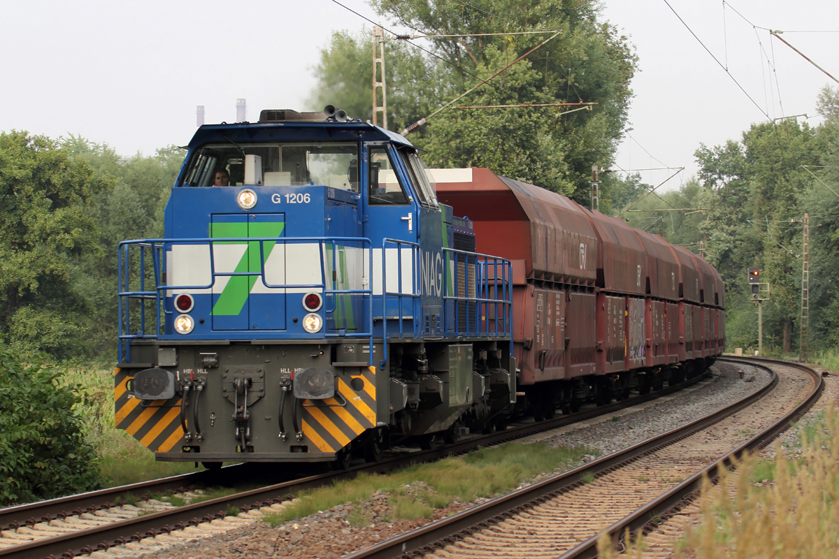 NIAG 7 auf der Hamm-Osterfelder Strecke am B bei KM 37,285 am 29.8.2013