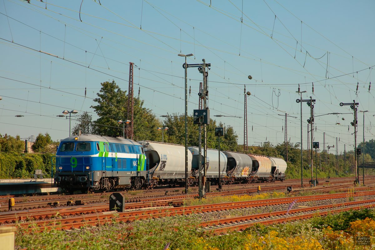 NIAG 9 mit Kalkzug in Düsseldorf Rath, August 2020.
