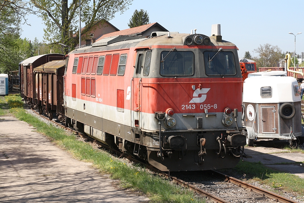 NLB 2143 055-8 ausgestellt am 21.April 2018 beim Frühlingsfest des Verein Neue Landesbahn in Mistelbach LB.