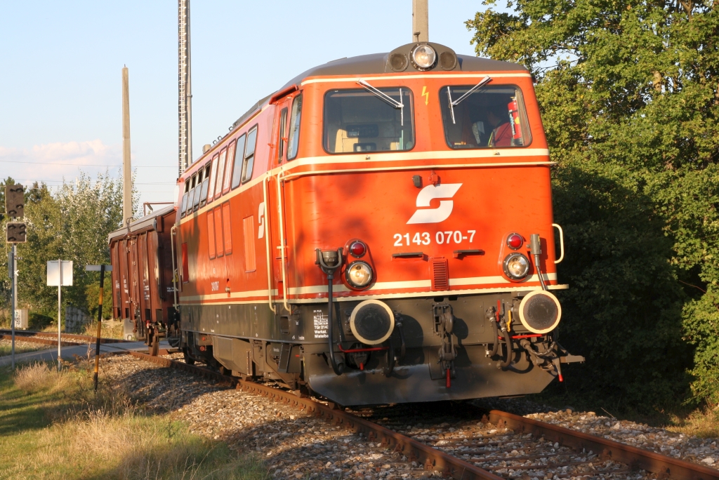 NLB 2143 070-7 am 03.September 2020 auf der Kaltenleutgebener Bahn beim Strecken-Km 0,6.
