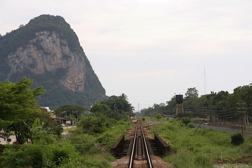 Nördlicher Einfahrbereich der Tha Chana Station am 07.Dezember 2023.