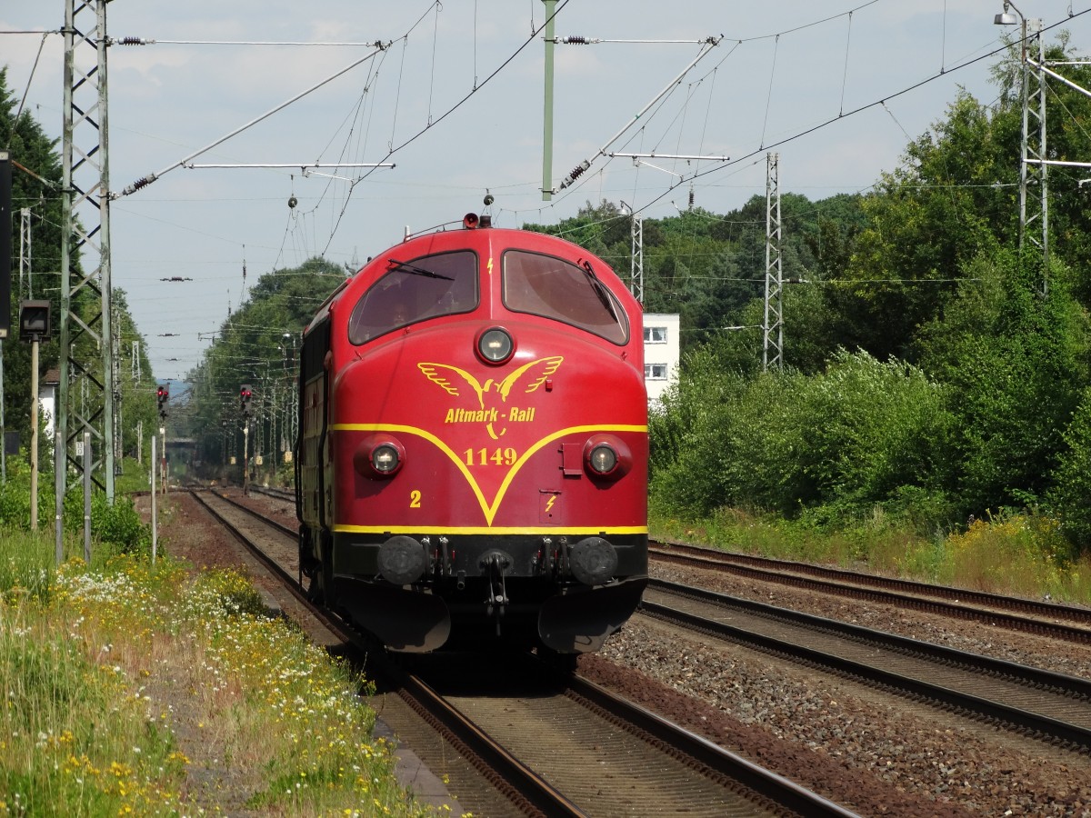 NoHab 1149 (227 008-0) von Altmark Rail Solo unterwegs am 27.06.14 in Maintal Ost 