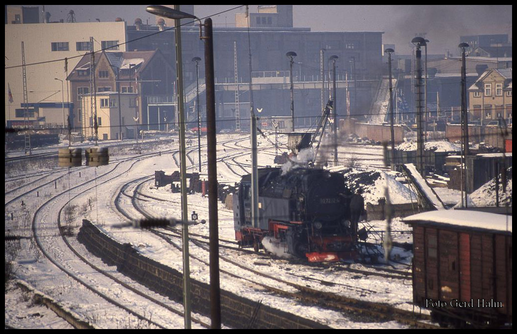 Nordhausen Nord am 18.02.1993: 997232 im BW Bereich der HSB