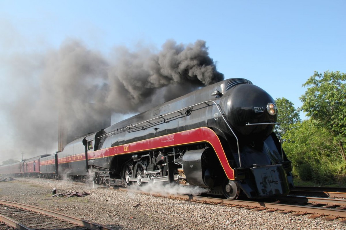 Norfolk & Western Baureihe  J  in Marshall Virginia, 6 Jun 2015. Baujahr 1950.