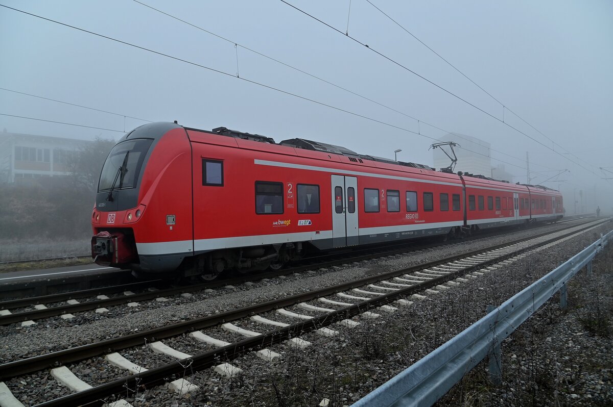 Normalerweise fahren auf dem RB85 425ziger, doch am Dienstagmittag kam dann der 440 305 in Eubigheim eingefahren. 25.1.2022