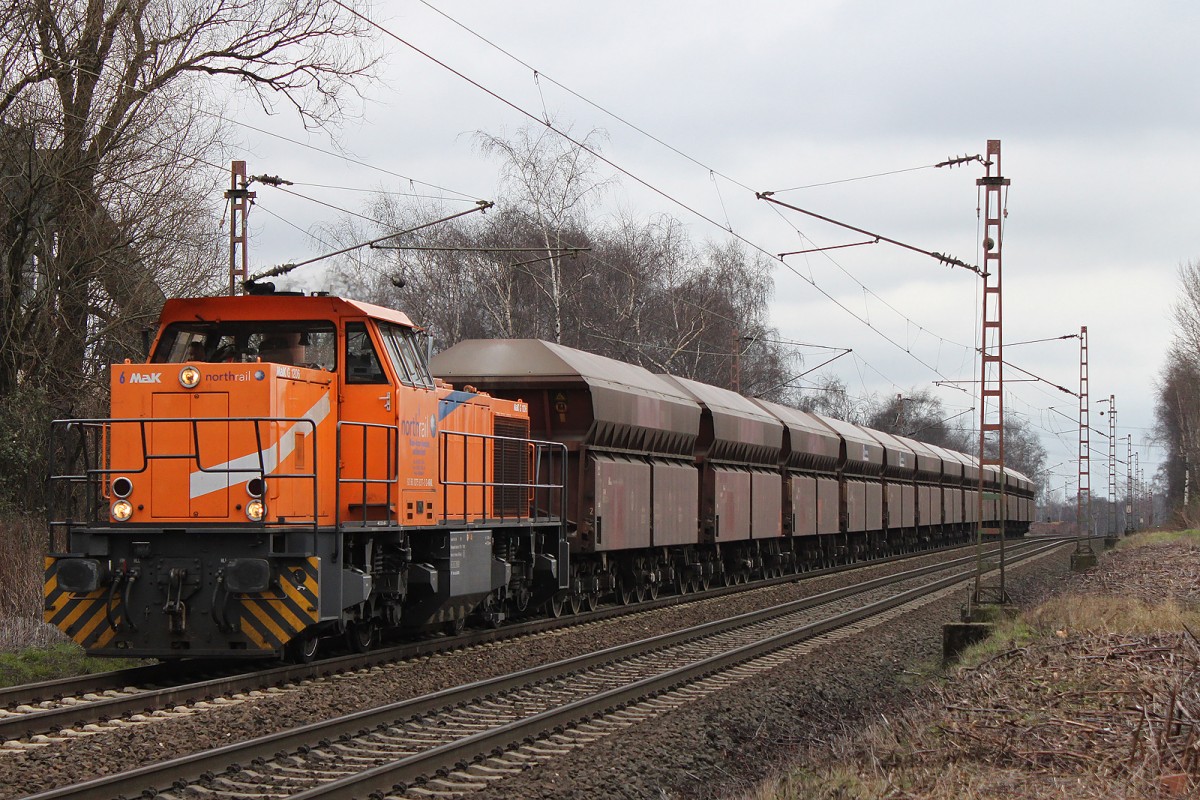 northrail 275 837 bzw. WHE 6 fuhr am 22.2.12 durch Bottrop-Welheim.