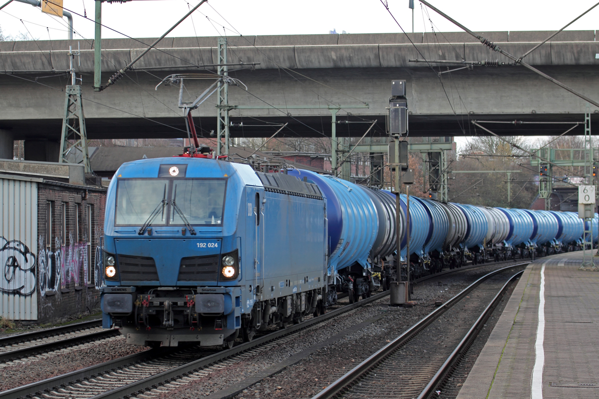 NRAIL 192 024 in Hamburg-Harburg 11.1.2022