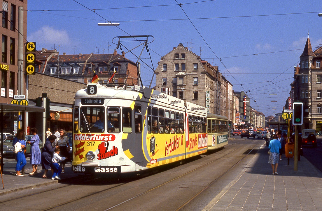 Nürnberg 317, Aufseßplatz, 31.08.1987.