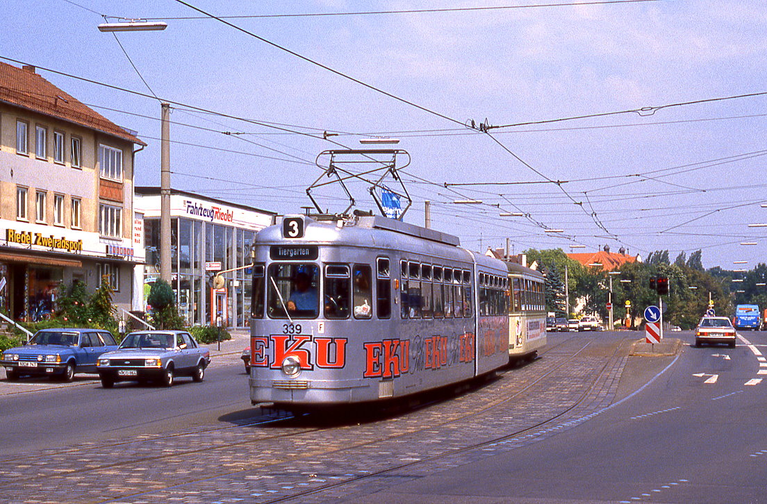 Nürnberg 339, Äußere Bayreuther Straße, 04.08.1986.
