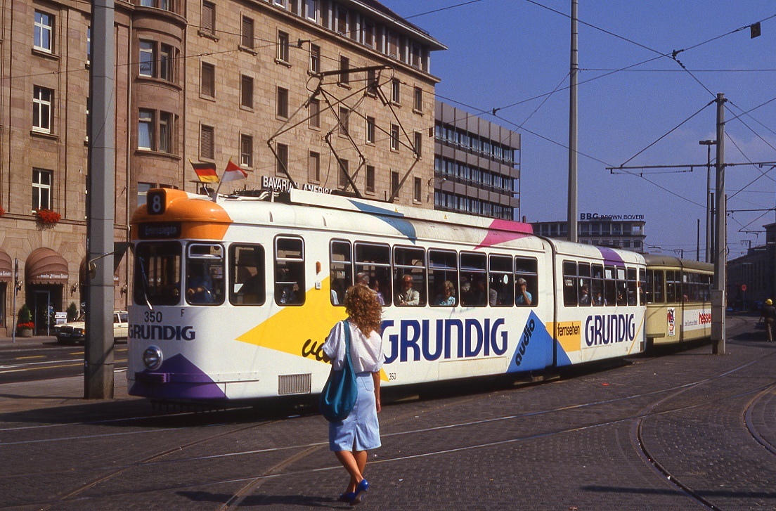 Nürnberg 350, Bahnhofsplatz, 31.08.1987.
