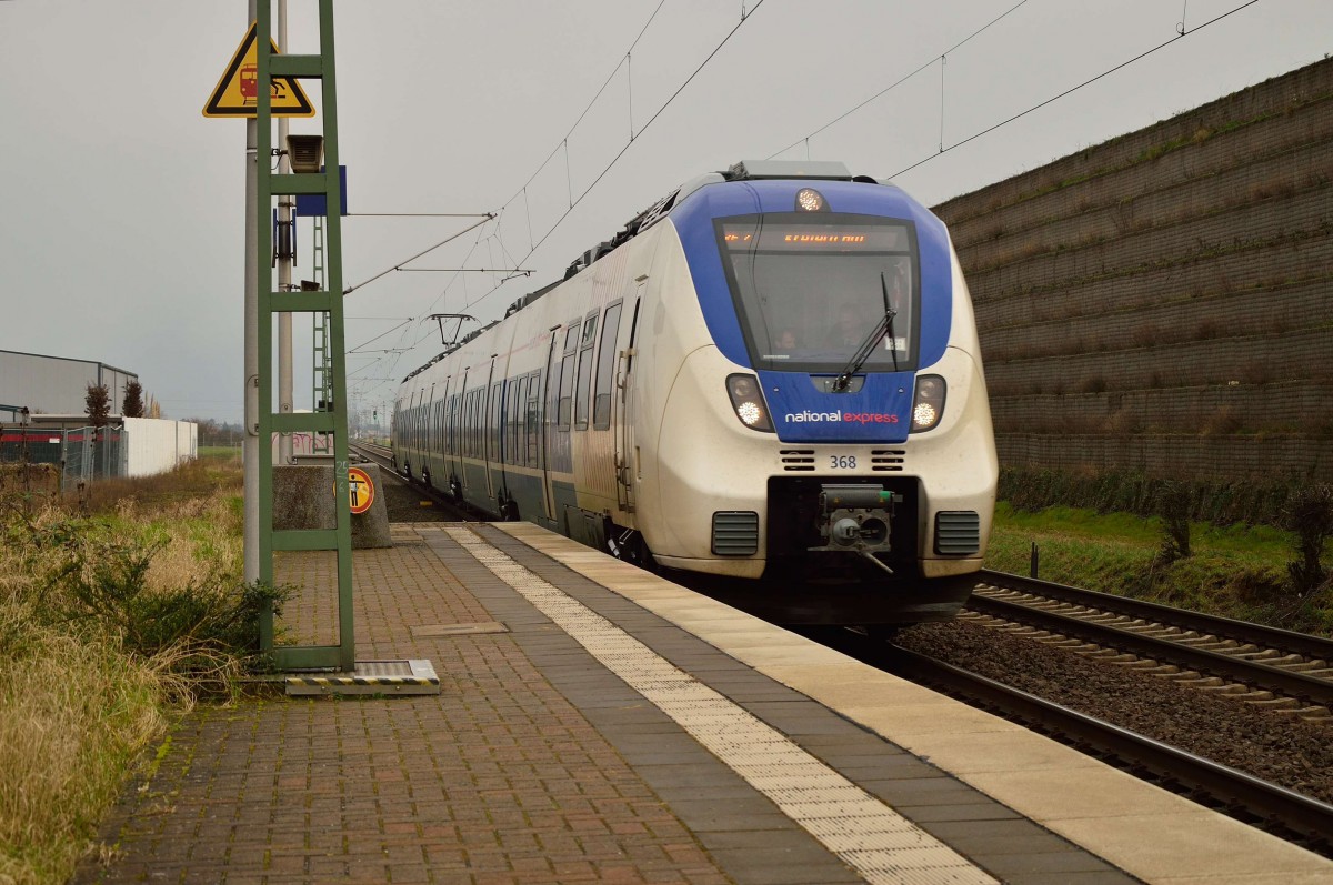 NX 9442 368 als RE7 nach Krefeld in Allerheiligen am 6.3.2016