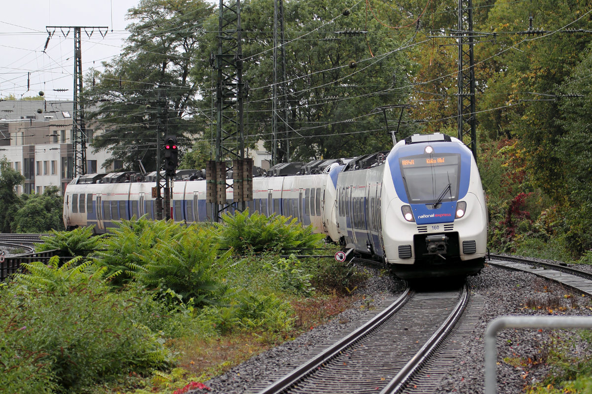 NXG 160 (442 160-9) als RB 48 nach Köln Hbf. bei der Einfahrt in Köln-West 5.10.2017