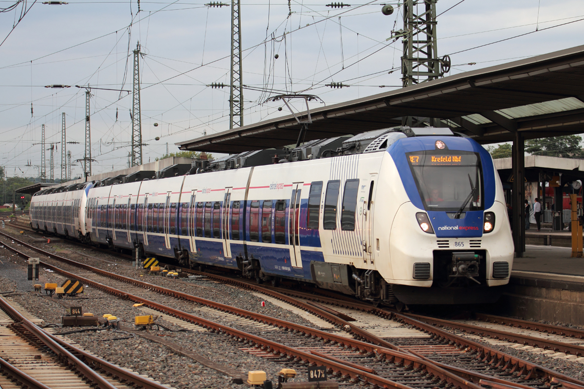 NXG 865 (442 865-3) mit RE 7 nach Krefeld Hbf. in Hamm(Westfl.) 5.9.2017