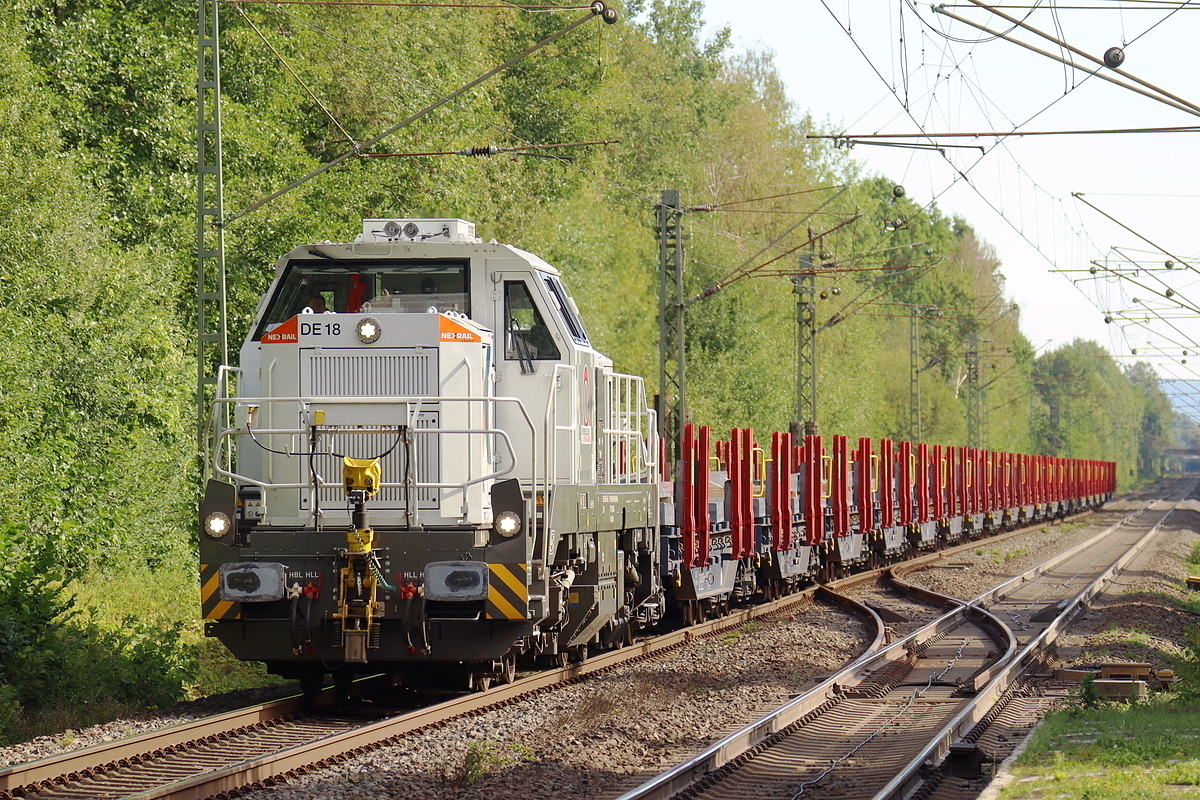 NXRL 4185 101-7 in Diensten von VLO durchf�hrt mit einem Stahlzug Ostbevern 25.8.2026