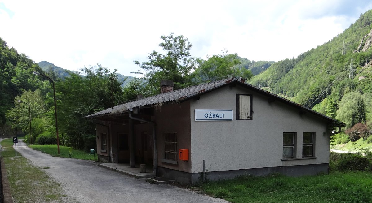Ožbalt (bis 1918 St. Oswald), unbesetzte Haltestelle 28 km von Maribor entfernt - [2017-07-28]