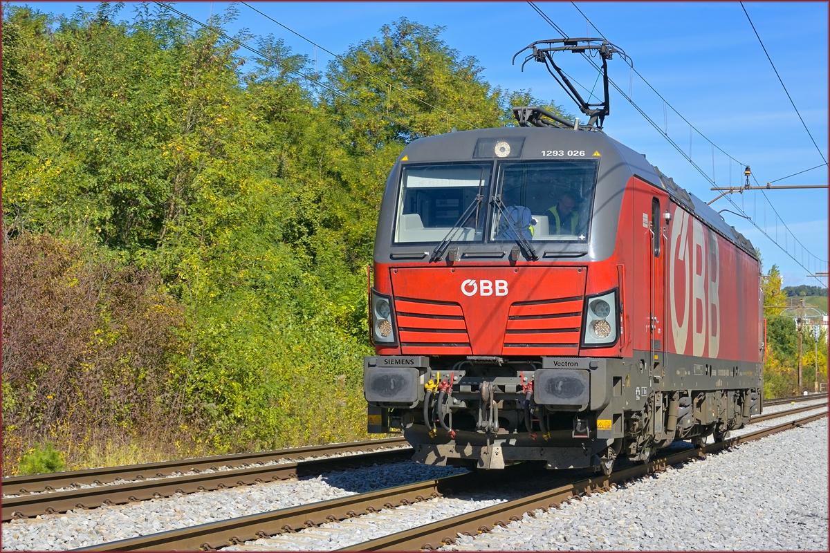 OBB 1293 026 fährt als Lokzug durch Maribor-Tabor Richtung Süden. /8.10.2020