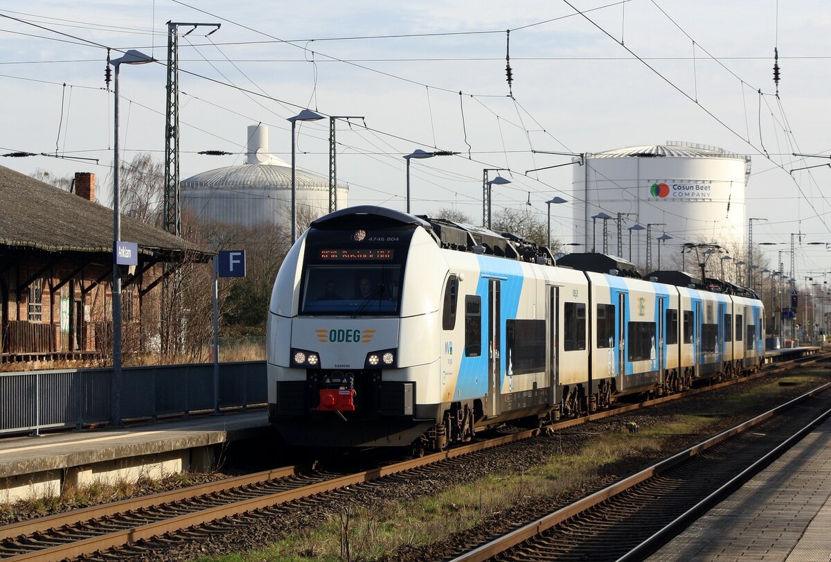 ODEG 4746 804 | Linie RE 10 nach Rostock Hbf | Anklam [WAK] | Februar 2024