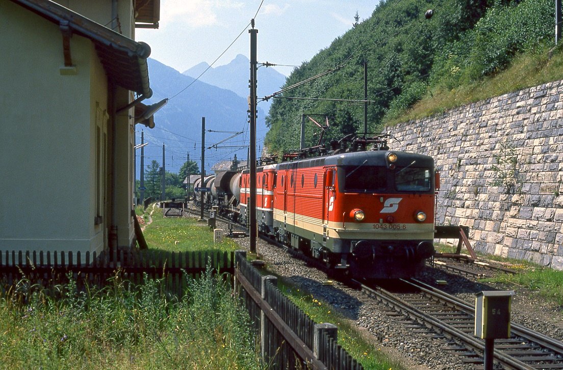 ÖBB 1043 005, Kaponig, 05.08.1989.