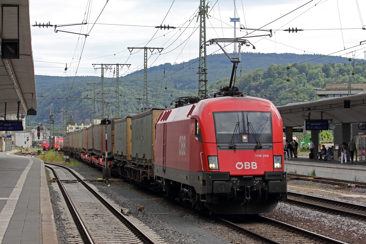 ÖBB 1116 260 in Koblenz 4.7.2020