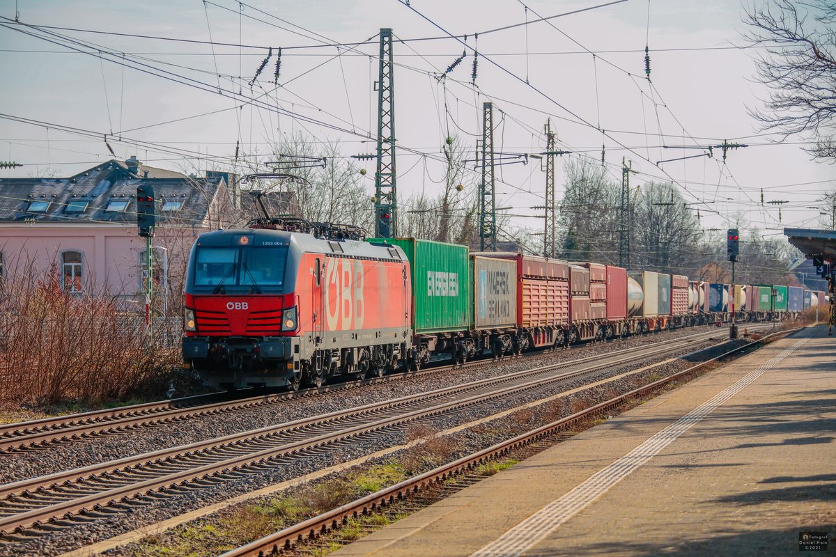 ÖBB 1293 004 in Hilden, März 2021.
