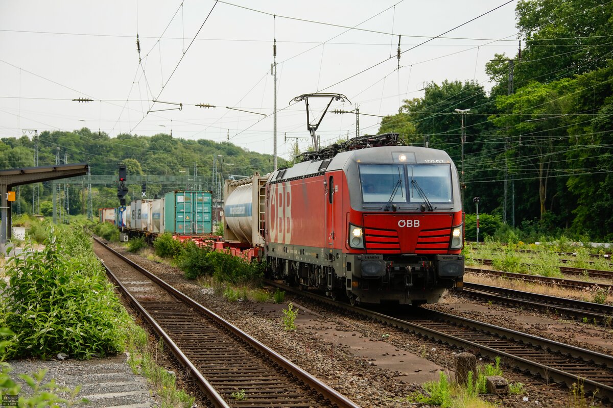ÖBB 1293 027 in Köln West, Juni 2022.