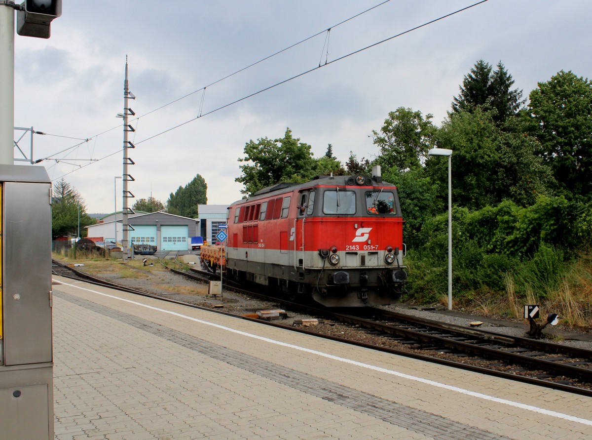 ÖBB 2143 051-7 Bahnhof Wien-Meidling am 11. Juli 2014.