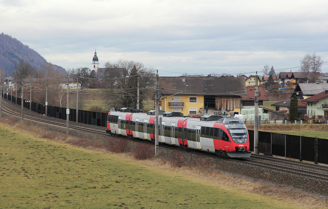 ÖBB 4024 078 // Aufgenommen zwischen Kuchl und Golling-Abtenau. // 31. Januar 2020

