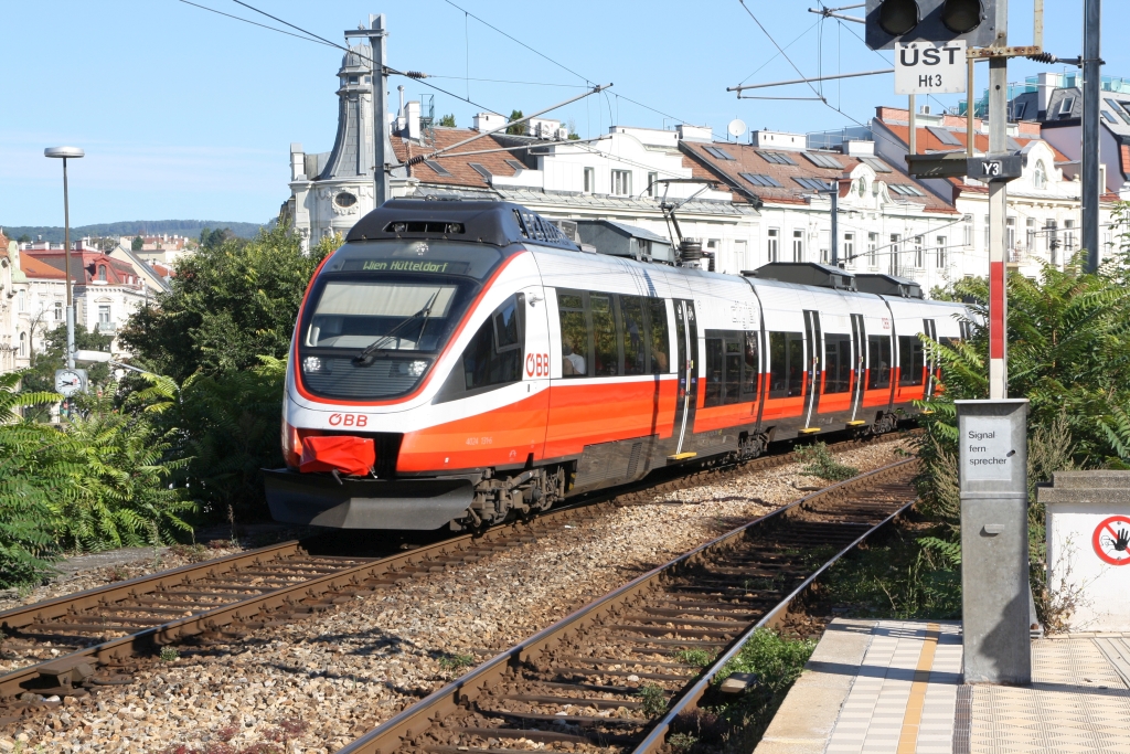 ÖBB 4024 131-6 fährt am 05.September 2020 als S45-Zug 20874 (Wien Handelskai - Wien Hütteldorf) in die Haltestelle Gersthof ein.