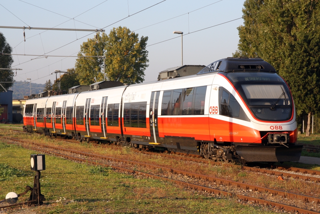 ÖBB 4124 026-7 am 14.Oktober 2019 in Jedlersdorf.