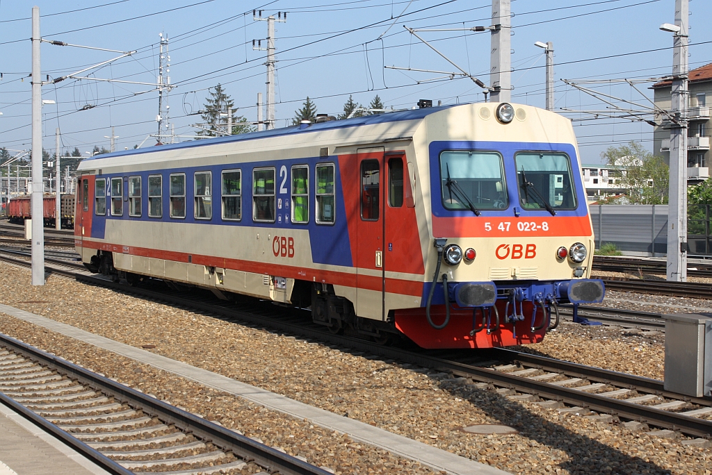 �BB 5047 022-8 wird am 27.April 2014 im Bf. St.P�lten f�r den R 7012 nach Scheibbs bereitgestellt.