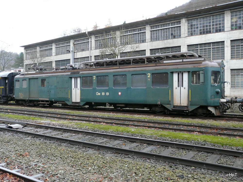 OeBB - Abgestellter Triebwagen BDe 4/4 641 in Klus am 24.11.2013